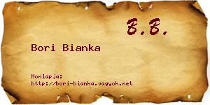 Bori Bianka névjegykártya
